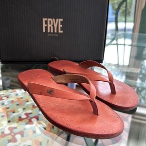 Frye Red Leather Sandals